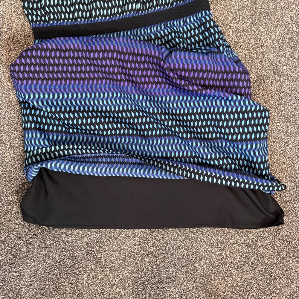 LOFT Factory Blue and Purple Patterned Sleeveless Midi Pullover Dress Size Small - Picture 12 of 12